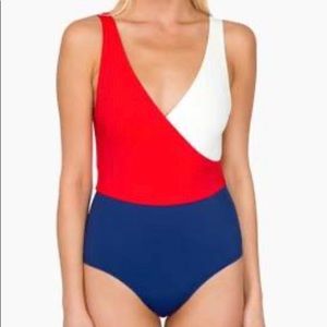 EUC Solid & Striped Ballerina One Piece